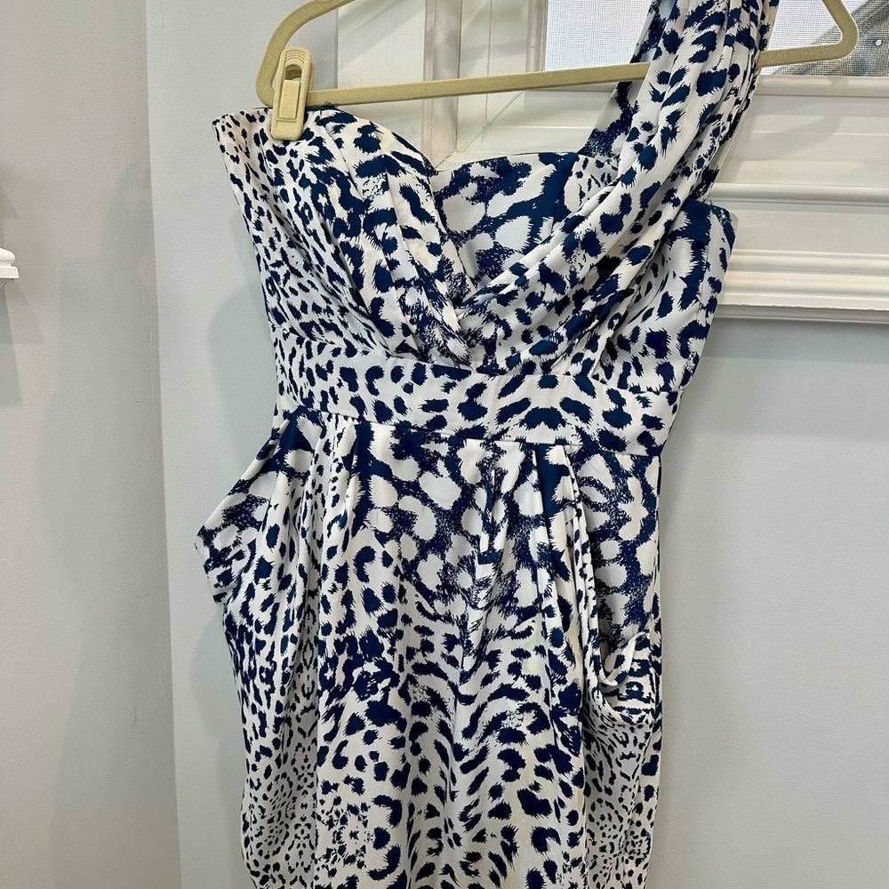 Bcbgeneration Blue And White Patterned One Should… - image 1